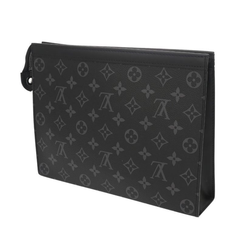 LOUIS VUITTON ルイヴィトン モノグラムエクリプス ポシェットヴォワヤージュ MM ブラック M61692 メンズ モノグラムキャンバス セカンドバッグ Aランク 中古 銀蔵