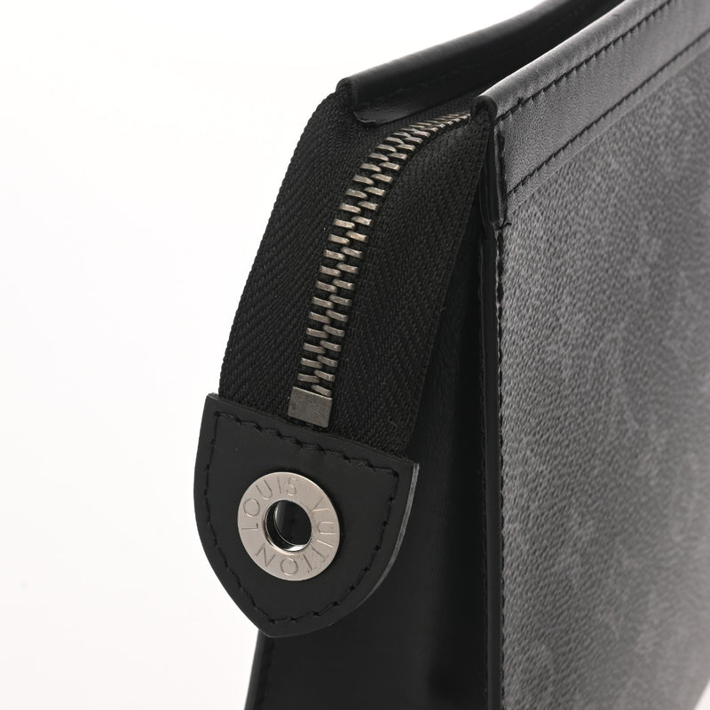 LOUIS VUITTON ルイヴィトン モノグラムエクリプス ポシェットヴォワヤージュ MM ブラック M61692 メンズ モノグラムキャンバス セカンドバッグ Aランク 中古 銀蔵