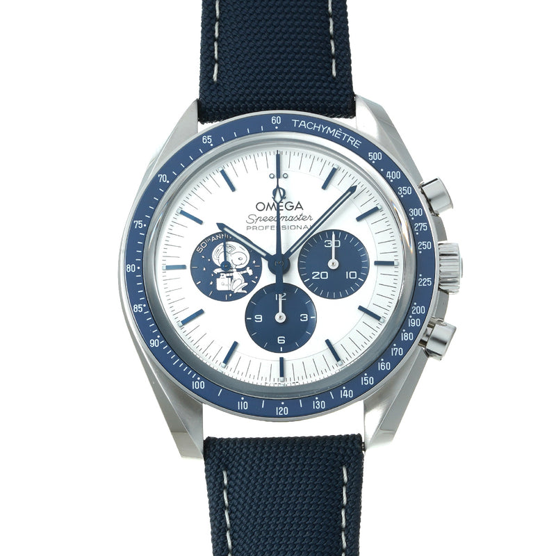 オメガ スピードマスター ムーンウォッチ コーアクシャル スヌーピーアワード 310.32.42.50.02.001 シルバー/ブルー メンズ 腕時計 手巻き 銀蔵