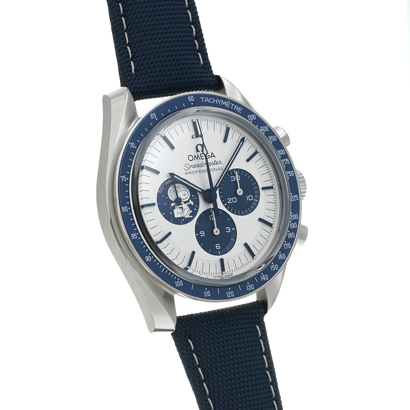 オメガ スピードマスター ムーンウォッチ コーアクシャル スヌーピーアワード 310.32.42.50.02.001 シルバー/ブルー メンズ 腕時計 手巻き 銀蔵