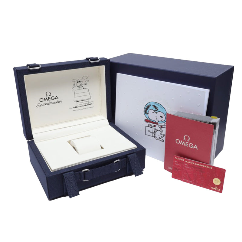 オメガ スピードマスター ムーンウォッチ コーアクシャル スヌーピーアワード 310.32.42.50.02.001 シルバー/ブルー メンズ 腕時計 手巻き 銀蔵