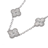 VAN CLEEF & ARPELS ヴァンクリーフ＆アーペル ヴィンテージ アルハンブラ ５モチーフ VCARP9XE00 レディース K18ホワイトゴールド WG ブレスレット Aランク 中古 銀蔵