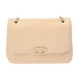 CHANEL シャネル チェーンショルダー ベージュ A93856 レディース キャビアスキン ショルダーバッグ ABランク 中古 銀蔵
