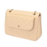 CHANEL シャネル チェーンショルダー ベージュ A93856 レディース キャビアスキン ショルダーバッグ ABランク 中古 銀蔵