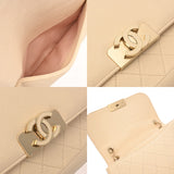 CHANEL シャネル チェーンショルダー ベージュ A93856 レディース キャビアスキン ショルダーバッグ ABランク 中古 銀蔵