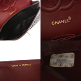 CHANEL シャネル マトラッセ ダブルフラップ チェーンショルダー 25 ブラック レディース ラムスキン ショルダーバッグ Bランク 中古 銀蔵