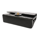 CHANEL シャネル マトラッセ ダブルフラップ チェーンショルダー 25 ブラック レディース ラムスキン ショルダーバッグ Bランク 中古 銀蔵