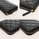 CHANEL シャネル マトラッセ クラシック ロングジップウォレット ブラック AP0242 レディース キャビアスキン 長財布 ABランク 中古 銀蔵