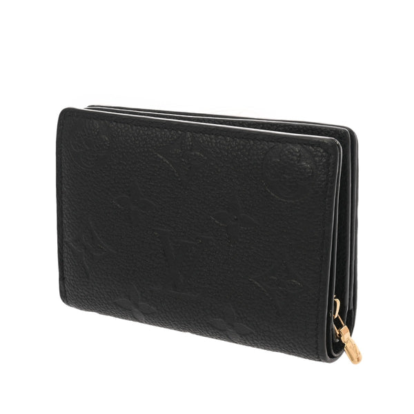 LOUIS VUITTON ルイヴィトン モノグラムアンプラント ポルトフォイユ クレア ノワール M80151 レディース レザー 二つ折り財布 ABランク 中古 銀蔵