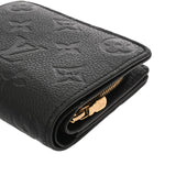 LOUIS VUITTON ルイヴィトン モノグラムアンプラント ポルトフォイユ クレア ノワール M80151 レディース レザー 二つ折り財布 ABランク 中古 銀蔵