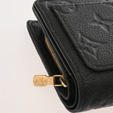LOUIS VUITTON ルイヴィトン モノグラムアンプラント ポルトフォイユ クレア ノワール M80151 レディース レザー 二つ折り財布 ABランク 中古 銀蔵
