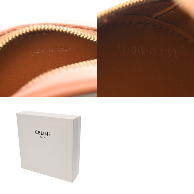 CELINE セリーヌ キュイルトリオンフ オーバルパース タン レディース カーフ ショルダーバッグ ABランク 中古 銀蔵