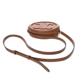 CELINE セリーヌ キュイルトリオンフ オーバルパース タン レディース カーフ ショルダーバッグ ABランク 中古 銀蔵