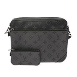 LOUIS VUITTON ルイヴィトン モノグラムエクリプス トリオメッセンジャー ブラック M69443 メンズ モノグラムキャンバス ショルダーバッグ Bランク 中古 銀蔵