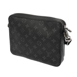 LOUIS VUITTON ルイヴィトン モノグラムエクリプス トリオメッセンジャー ブラック M69443 メンズ モノグラムキャンバス ショルダーバッグ Bランク 中古 銀蔵