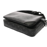 LOUIS VUITTON ルイヴィトン モノグラムエクリプス トリオメッセンジャー ブラック M69443 メンズ モノグラムキャンバス ショルダーバッグ Bランク 中古 銀蔵