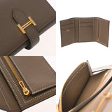 HERMES エルメス ベアン コンビネ ヴェルソ エタン/エトゥープ W刻印(2024年頃) レディース ヴォーエプソン 三つ折り財布 未使用 銀蔵