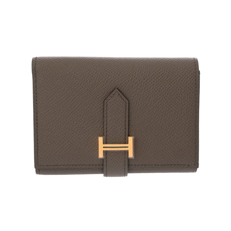 HERMES エルメス ベアン コンビネ ヴェルソ エタン/エトゥープ W刻印(2024年頃) レディース ヴォーエプソン 三つ折り財布 未使用 銀蔵