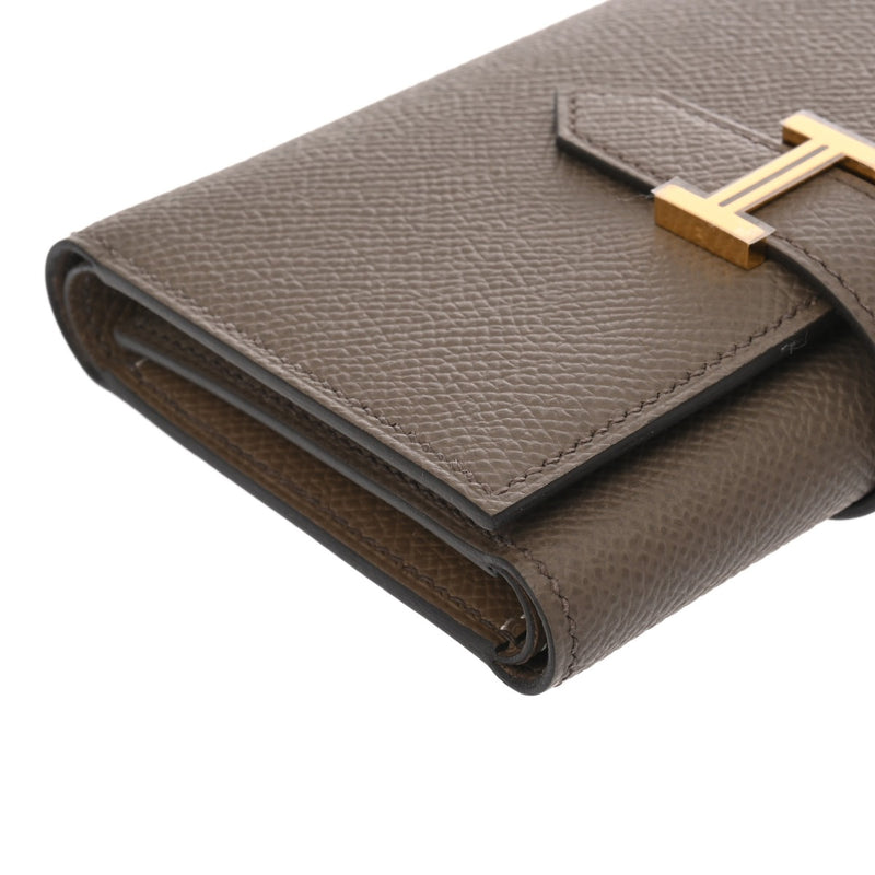 HERMES エルメス ベアン コンビネ ヴェルソ エタン/エトゥープ W刻印(2024年頃) レディース ヴォーエプソン 三つ折り財布 未使用 銀蔵