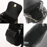CHANEL シャネル マトラッセ メッシュ バックパック ブラック A93748 レディース シャイニーラムスキン リュック・デイパック Aランク 中古 銀蔵