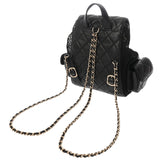 CHANEL シャネル マトラッセ メッシュ バックパック ブラック A93748 レディース シャイニーラムスキン リュック・デイパック Aランク 中古 銀蔵