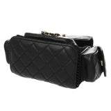 CHANEL シャネル マトラッセ メッシュ バックパック ブラック A93748 レディース シャイニーラムスキン リュック・デイパック Aランク 中古 銀蔵