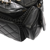 CHANEL シャネル マトラッセ メッシュ バックパック ブラック A93748 レディース シャイニーラムスキン リュック・デイパック Aランク 中古 銀蔵