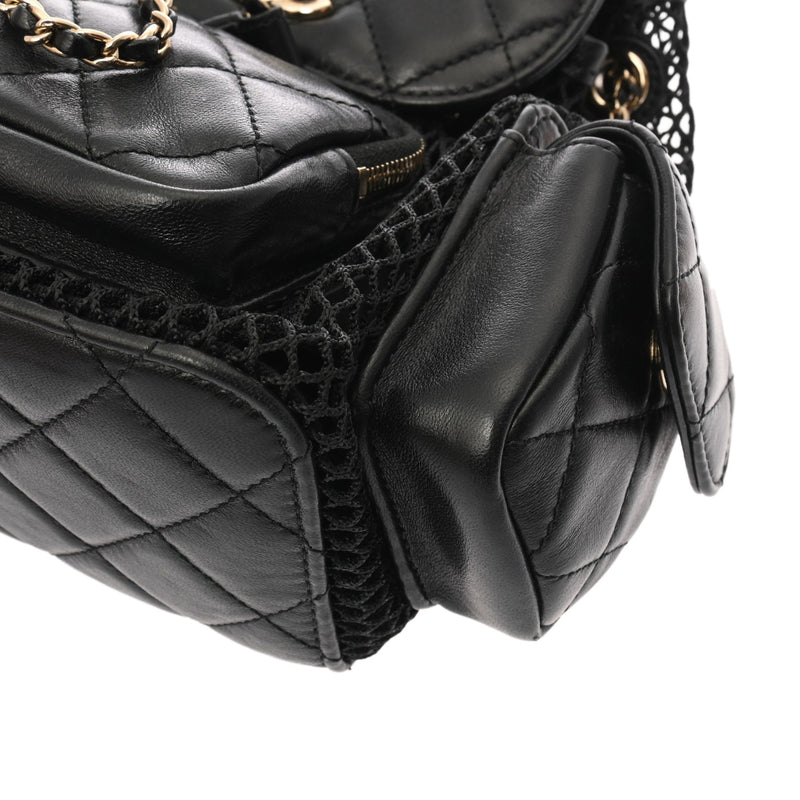CHANEL シャネル マトラッセ メッシュ バックパック ブラック A93748 レディース シャイニーラムスキン リュック・デイパック Aランク 中古 銀蔵