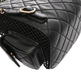 CHANEL シャネル マトラッセ メッシュ バックパック ブラック A93748 レディース シャイニーラムスキン リュック・デイパック Aランク 中古 銀蔵