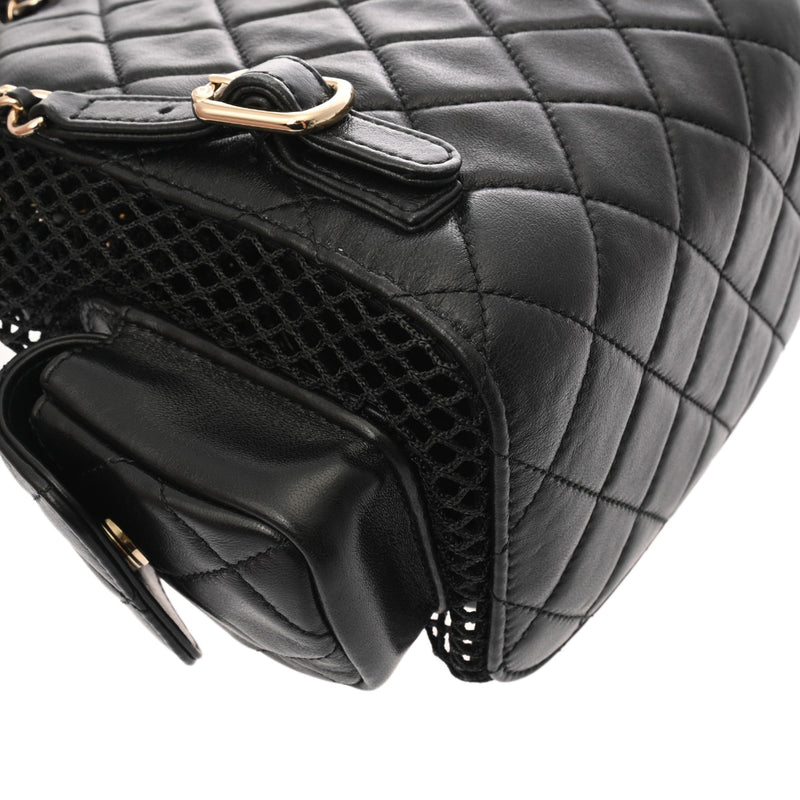 CHANEL シャネル マトラッセ メッシュ バックパック ブラック A93748 レディース シャイニーラムスキン リュック・デイパック Aランク 中古 銀蔵