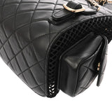 CHANEL シャネル マトラッセ メッシュ バックパック ブラック A93748 レディース シャイニーラムスキン リュック・デイパック Aランク 中古 銀蔵
