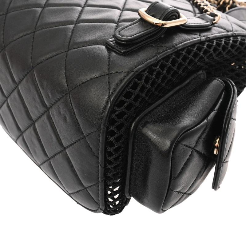 CHANEL シャネル マトラッセ メッシュ バックパック ブラック A93748 レディース シャイニーラムスキン リュック・デイパック Aランク 中古 銀蔵