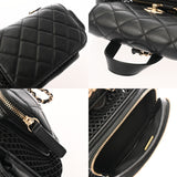 CHANEL シャネル マトラッセ メッシュ バックパック ブラック A93748 レディース シャイニーラムスキン リュック・デイパック Aランク 中古 銀蔵