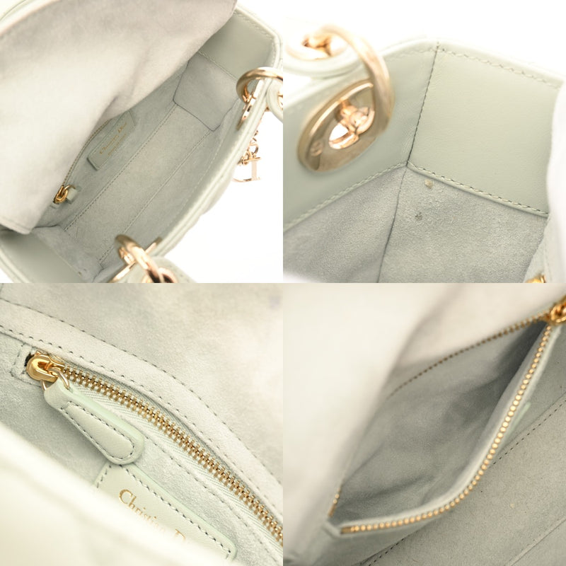 CHRISTIAN DIOR クリスチャンディオール レディディオール ミニ グリーン レディース レザー ハンドバッグ ABランク 中古 銀蔵