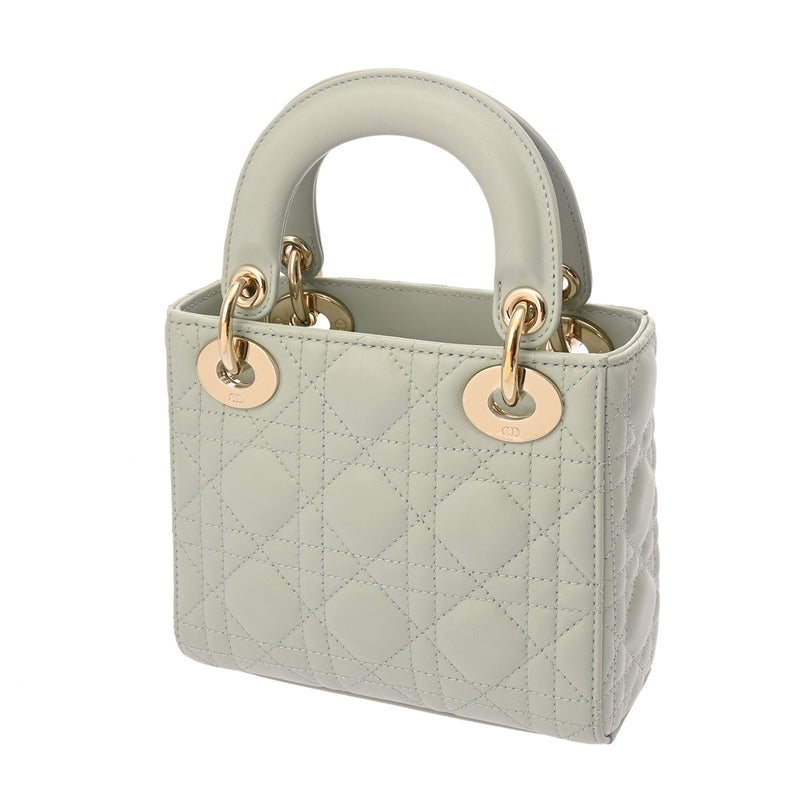 CHRISTIAN DIOR クリスチャンディオール レディディオール ミニ グリーン レディース レザー ハンドバッグ ABランク 中古 銀蔵