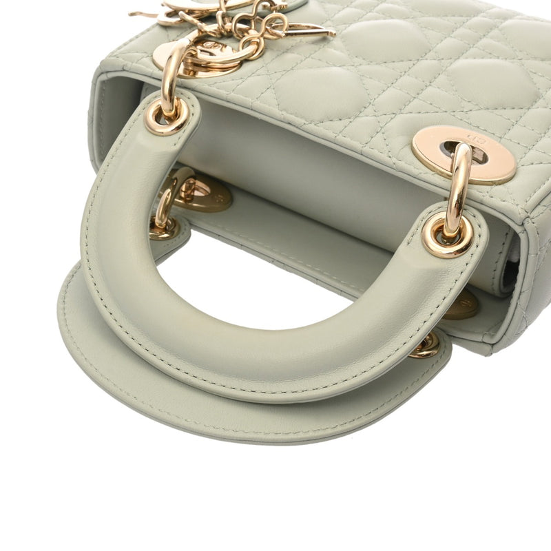 CHRISTIAN DIOR クリスチャンディオール レディディオール ミニ グリーン レディース レザー ハンドバッグ ABランク 中古 銀蔵