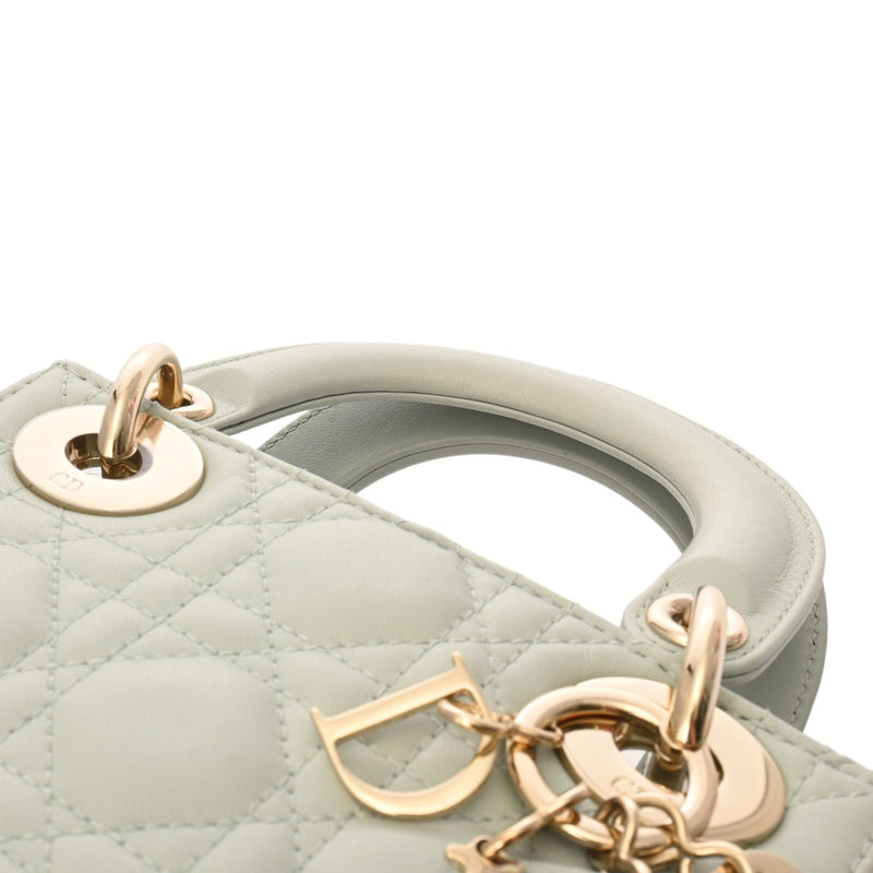 CHRISTIAN DIOR クリスチャンディオール レディディオール ミニ グリーン レディース レザー ハンドバッグ ABランク 中古 銀蔵