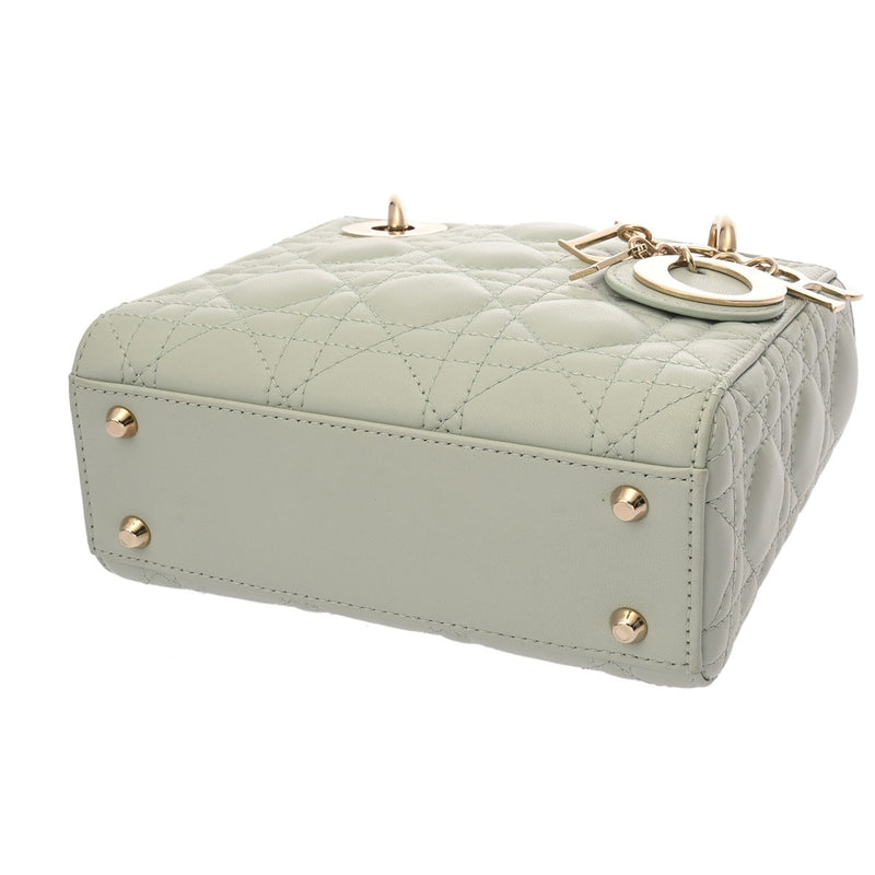 CHRISTIAN DIOR クリスチャンディオール レディディオール ミニ グリーン レディース レザー ハンドバッグ ABランク 中古 銀蔵