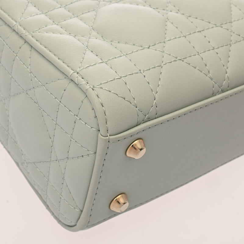 CHRISTIAN DIOR クリスチャンディオール レディディオール ミニ グリーン レディース レザー ハンドバッグ ABランク 中古 銀蔵