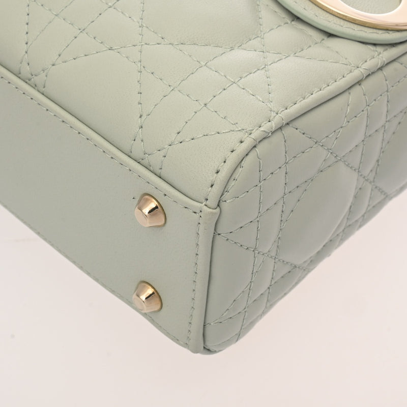 CHRISTIAN DIOR クリスチャンディオール レディディオール ミニ グリーン レディース レザー ハンドバッグ ABランク 中古 銀蔵