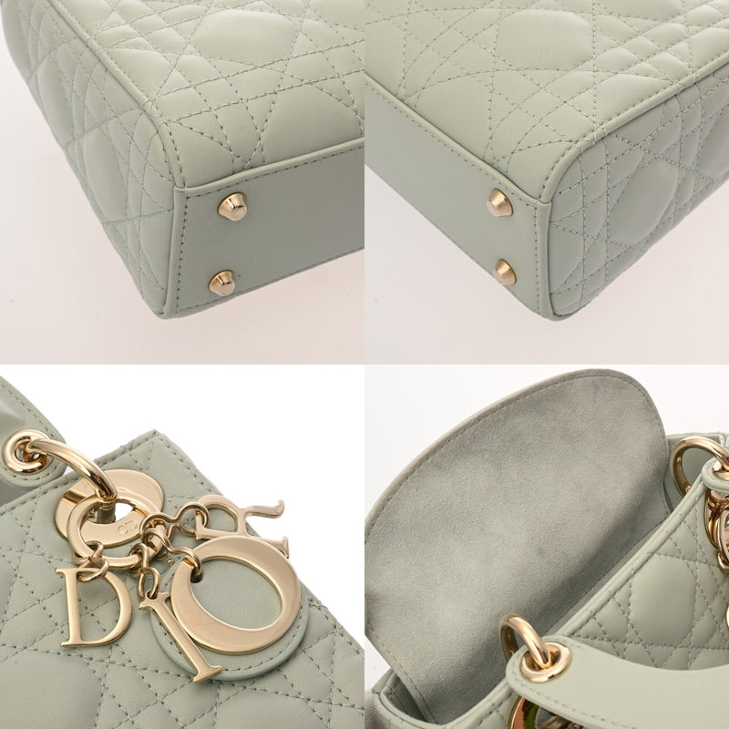 CHRISTIAN DIOR クリスチャンディオール レディディオール ミニ グリーン レディース レザー ハンドバッグ ABランク 中古 銀蔵