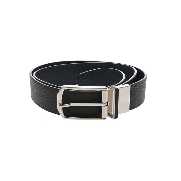 LOUIS VUITTON ルイヴィトン タイガ サンチュール スレンダー 35MM サイズ95 アルドワーズ/オセアン M9071V メンズ レザー ベルト Aランク 中古 銀蔵