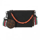 LOUIS VUITTON ルイヴィトン モノグラムアンプラント トリオポーチ NM ブラック/ブラウン M59681 メンズ レザー モノグラムキャンバス ボディバッグ 未使用 銀蔵