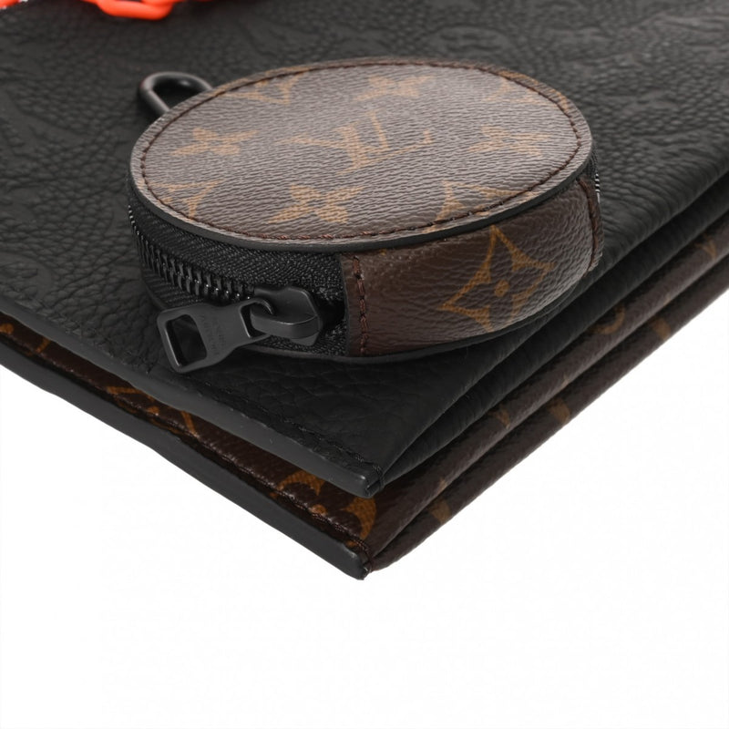LOUIS VUITTON ルイヴィトン モノグラムアンプラント トリオポーチ NM ブラック/ブラウン M59681 メンズ レザー モノグラムキャンバス ボディバッグ 未使用 銀蔵
