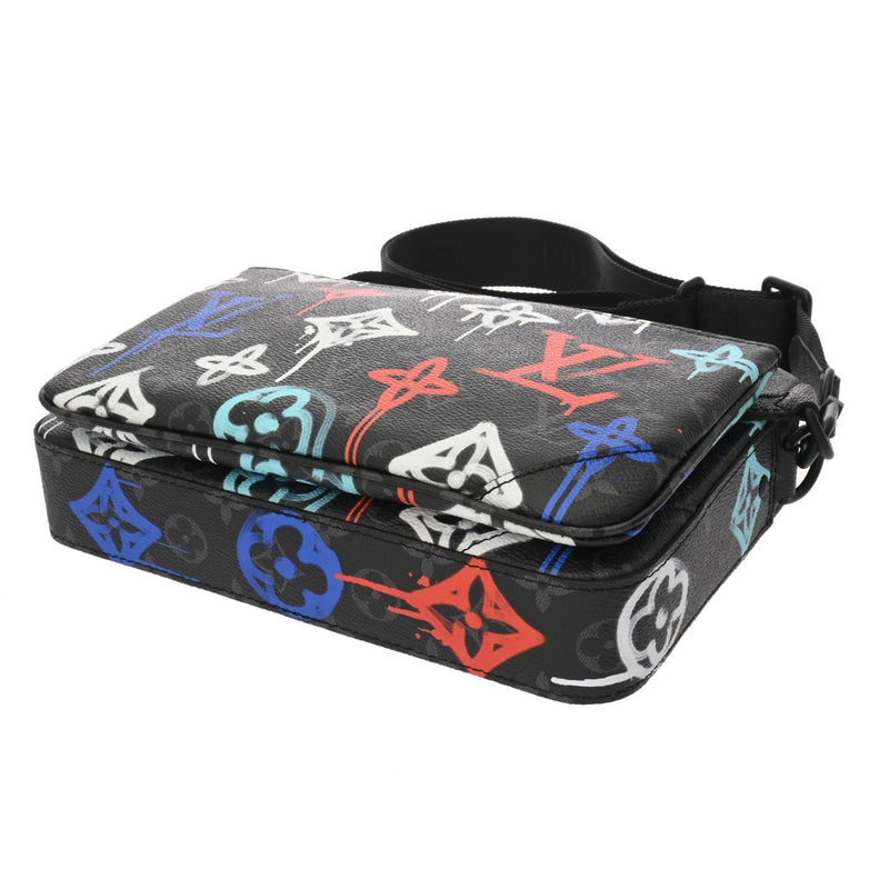 LOUIS VUITTON ルイヴィトン モノグラムグラフィティ LVグラフィティ トリオメッセンジャー ブラック/マルチカラー M21396 メンズ モノグラムキャンバス ショルダーバッグ 新品 銀蔵