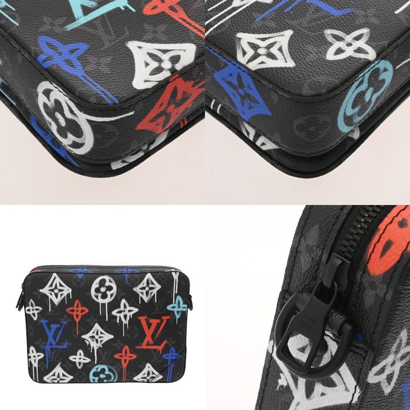 LOUIS VUITTON ルイヴィトン モノグラムグラフィティ LVグラフィティ トリオメッセンジャー ブラック/マルチカラー M21396 メンズ モノグラムキャンバス ショルダーバッグ 新品 銀蔵