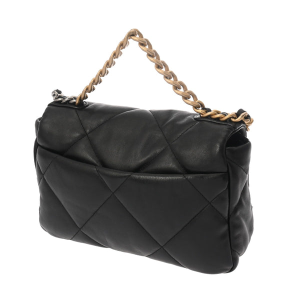 CHANEL シャネル シャネル19 フラップハンドバッグ 2WAY ブラック AS1160 レディース ラムスキン ショルダーバッグ Aランク 中古 銀蔵