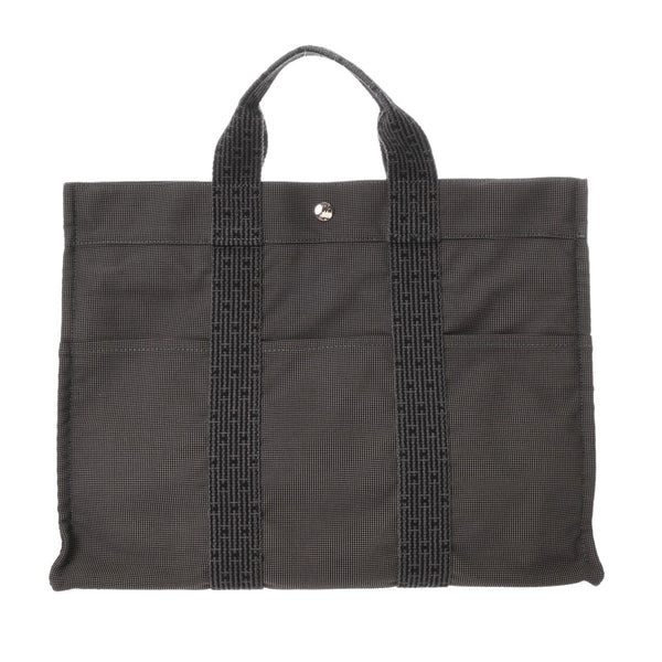 HERMES エルメス エールライン トート MM 新型 グレー ユニセックス キャンバス トートバッグ Aランク 中古 銀蔵