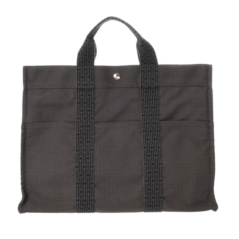 HERMES エルメス エールライン トート MM 新型 グレー ユニセックス キャンバス トートバッグ Aランク 中古 銀蔵