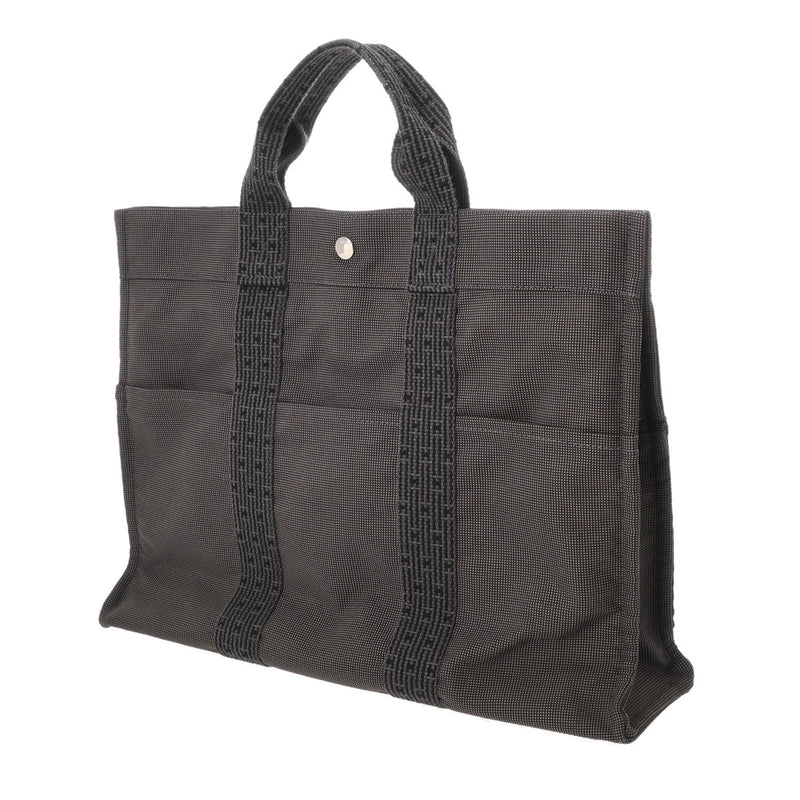 HERMES エルメス エールライン トート MM 新型 グレー ユニセックス キャンバス トートバッグ Aランク 中古 銀蔵